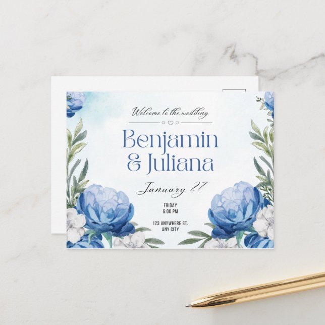 Everlasting Love: Congratulations on Your Wedding Postcard (Front/Back In Situ)