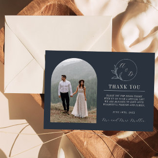 Everlasting Love | Deep Blue | Wedding Thank You Card