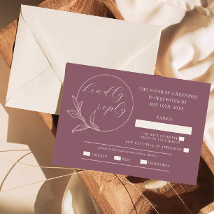 Everlasting Love   Deep Mauve    RSVP Card