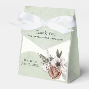 Everlasting Love Floral Sage Favor Box