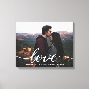 "Everlasting Love" Personalized Wedding Welcome Ca Canvas Print