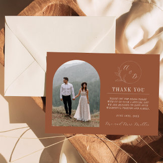 Everlasting Love | Terracotta | Wedding Thank You Card