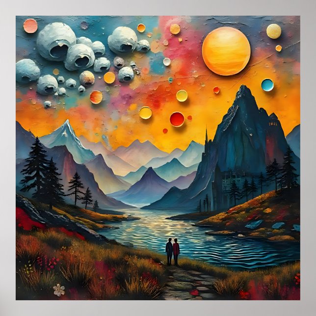 Everlasting miracles of fantastical alien landscap poster (Front)