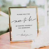 EVERLEIGH Address the Envelope Baby Shower Sign