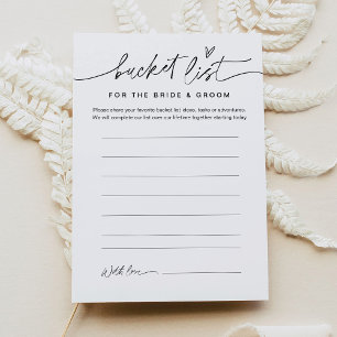 EVERLEIGH Bucket List Bridal Shower Game Card