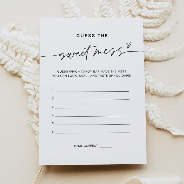 EVERLEIGH Guess the Sweet Mess Game Card (Creator Uploaded)