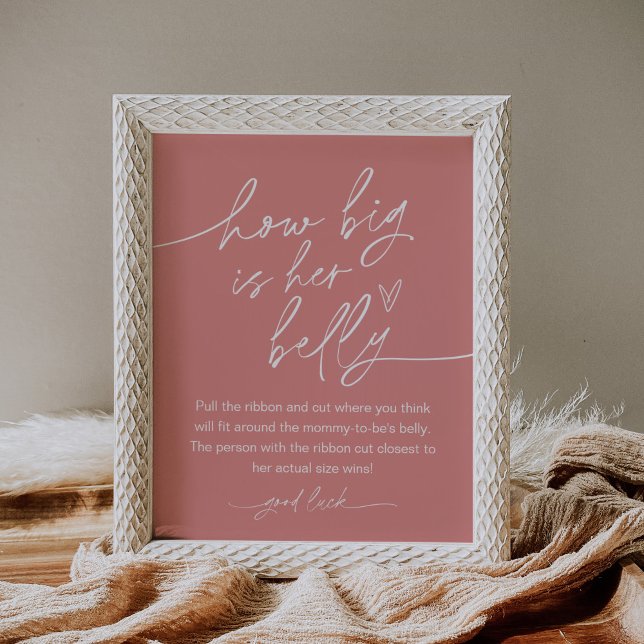 EVERLEIGH How Big Is Her Belly Baby Shower Game Poster (Creator Uploaded)