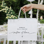 EVERLEIGH Minimalist Matron of Honour Gift Bag<br><div class="desc">Everleigh Collection - a stunning and minimalist collection that features a modern calligraphy font that is both chic and stylish. This collection offers a timeless and elegant design that is perfect for any event, from weddings to baby showers and everything in between. Embrace the elegance and sophistication of the Everleigh...</div>