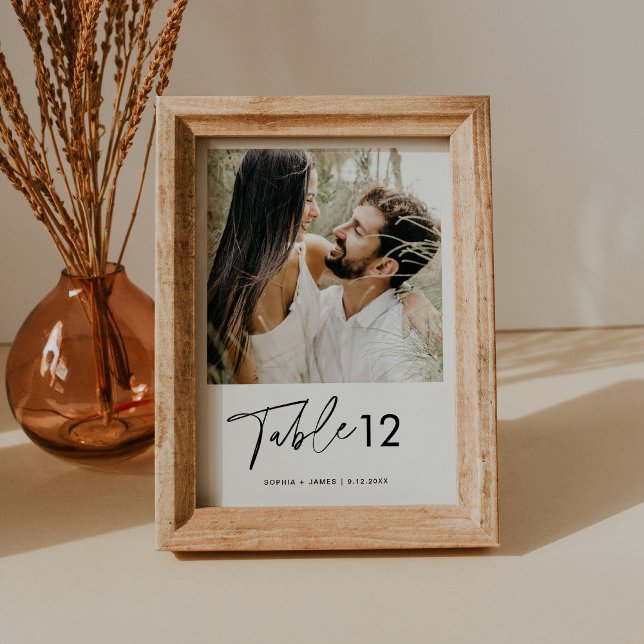 EVERLEIGH Minimalist Photo Table Number 5x7 (Creator Uploaded)