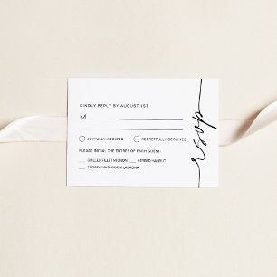 EVERLEIGH Minimalist RSVP Wedding Response Card