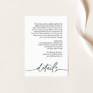 EVERLEIGH Minimalist Wedding Details Enclosure Card