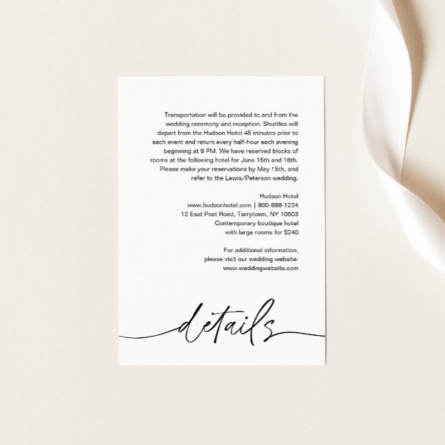 EVERLEIGH Minimalist Wedding Details Enclosure Card (Creator Uploaded)