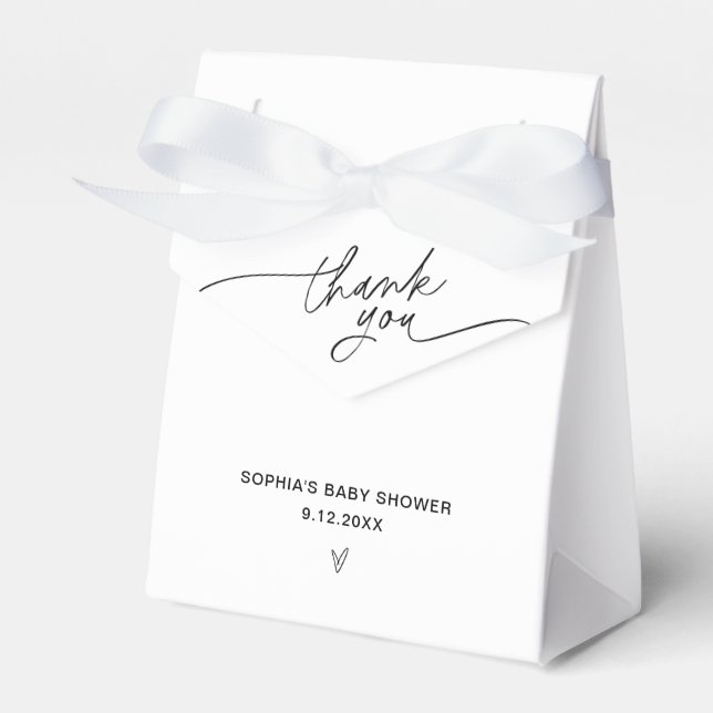 EVERLEIGH Modern Minimalist Baby Shower Favor Box (Front Side)