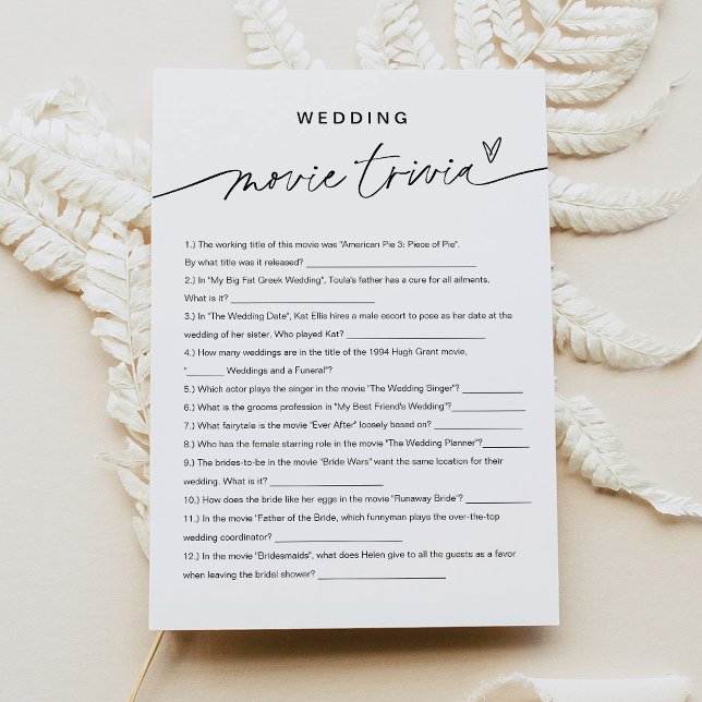 EVERLEIGH Movie Trivia Bridal Shower Game Invitation (Creator Uploaded)