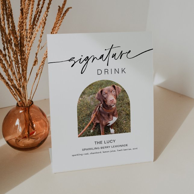 EVERLEIGH Pet Signature Drink Wedding 8x10  Pedestal Sign (Creator Uploaded)