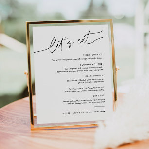 EVERLEIGH Wedding Dinner Menu Sign 8x10