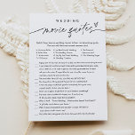 EVERLEIGH Wedding Movie Quotes Bridal Shower Game Invitation<br><div class="desc">Answers: 1) J 2) A 3) B 4) E 5) C 6) I 7) G 8) D 9) F 10) K 11) H</div>