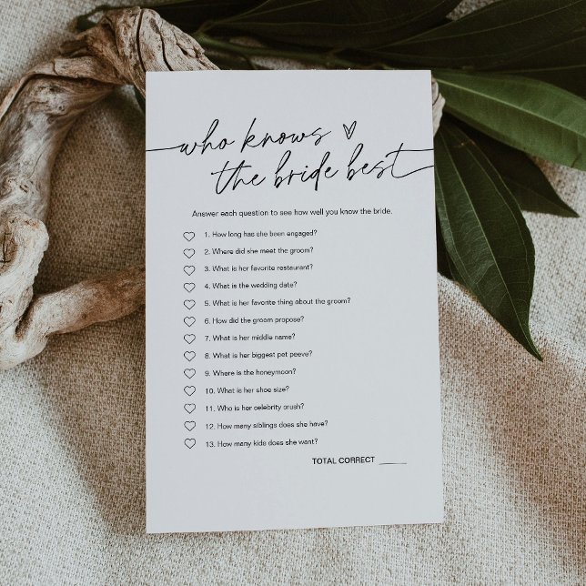 EVERLEIGH Who Knows The Bride Best Sign (Creator Uploaded)