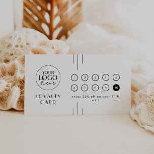 EVERLY Art Deco Logo Business Reward 10 Punch Loyalty Card