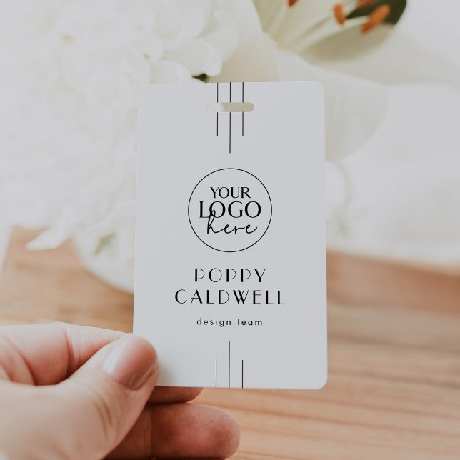 EVERLY Art Deco Logo QR Code Employee ID Card Badge (EVERLY Art Deco Logo QR Code Employee ID Card Badge)