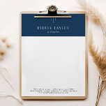 EVERLY Art Deco Navy Business Professional Company Letterhead<br><div class="desc">This classic art deco business professional company letterhead from the Everly Collection features a refined art deco design in deep navy blue with crisp white typography and elegant line accents. The editorial layout and geometric details set a classic, modern, retro mood. It's perfect for a small business owner, consultant and...</div>