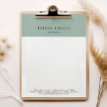 EVERLY Art Deco Sage Business Professional Company Letterhead<br><div class="desc">This modern classic business professional company letterhead from the Everly Collection features geometric line accents and retro typography on muted sage green. It’s minimal yet glamorous with vintage flair. It's perfect for a small business owner, consultant and more. Personalize your headed paper with your name and title, address, phone number,...</div>