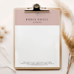 EVERLY Blush Pink Business Professional Company Letterhead<br><div class="desc">This retro vintage business professional company letterhead from the Everly Collection features a blush pink design with refined art deco line accents and elegant black typography. It's perfect for a small business owner, consultant and more. Personalize your headed paper with your name and title, address, phone number, email address website...</div>