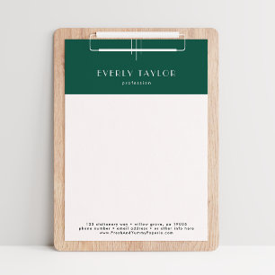EVERLY Emerald Green Business Professional Company Letterhead