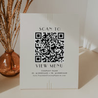 EVERLY Ivory Gold Black Restaurant Menu QR Code