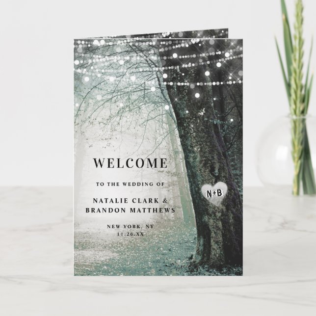 Evermore | Enchanted Fairy Forest Wedding Ceremony Program (Front)