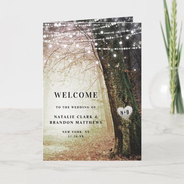 Evermore | Enchanted Fairy Forest Wedding Ceremony Program (Front)