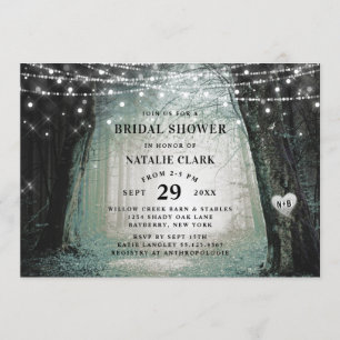 Evermore   Enchanted Forest Moss Bridal Shower Invitation