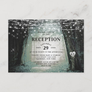 Evermore Enchanted Forest Moss Wedding Reception Invitation
