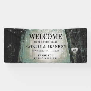 Evermore   Enchanted Forest Moss Wedding Welcome Banner