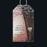 Evermore | Enchanted Forest | Pink Bridal Shower Gift Tags<br><div class="desc">Evermore | Enchanted Fairy Forest | Dusty Pink Wedding Invitation Suite. Dreamy magical fantasy woodland, with ethereal string lights and faerie orbs glowing and sparkling all around. The image has a moonlit glow, for a romantic night wedding venue lit up. This bewitching design is sure to mesmerize your guests! The...</div>