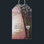 Evermore | Enchanted Forest | Pink Bridal Shower Gift Tags<br><div class="desc">Evermore | Enchanted Fairy Forest | Dusty Pink Wedding Invitation Suite. Dreamy magical fantasy woodland, with ethereal string lights and faerie orbs glowing and sparkling all around. The image has a moonlit glow, for a romantic night wedding venue lit up. This bewitching design is sure to mesmerize your guests! The...</div>