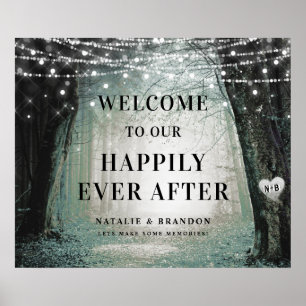 Evermore Enchanted Forest Reception Welcome Poster