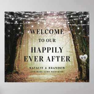 Evermore Enchanted Forest Reception Welcome Poster
