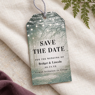 Evermore Enchanted Forest Save The Date with Photo Gift Tags