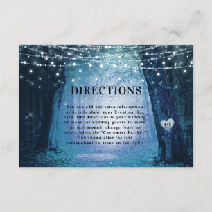 Evermore   Enchanted Forest Wedding Directions Enclosure Card