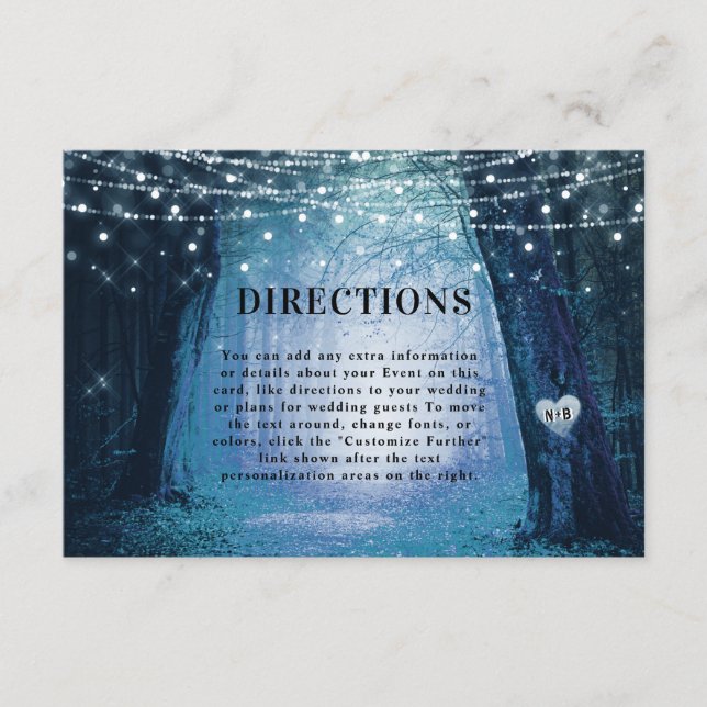 Evermore | Enchanted Forest Wedding Directions Enclosure Card (Front)