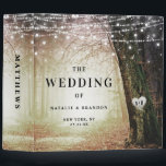 Evermore | Enchanted Forest Wedding Photo Album Binder<br><div class="desc">Evermore | Enchanted Fairy Forest | Amber Wedding Invitation Suite. Dreamy magical fantasy woodland, with ethereal string lights and faerie orbs glowing and sparkling all around. The image has a moonlit glow, for a romantic night wedding venue lit up. This bewitching design is sure to mesmerize your guests! The customizable...</div>