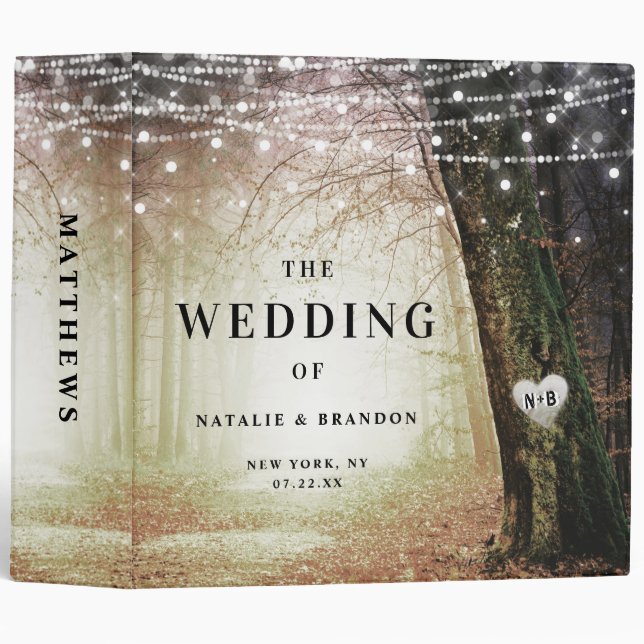 Evermore | Enchanted Forest Wedding Photo Album Binder (Front/Spine)