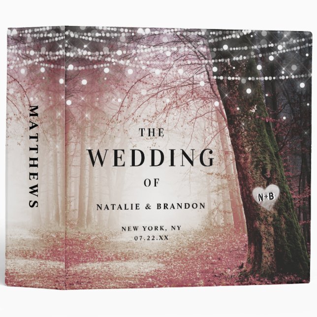 Evermore | Enchanted Forest Wedding Photo Album Binder (Front/Spine)
