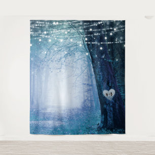 Evermore Enchanted Forest Wedding Photo Backdrop Tapestry