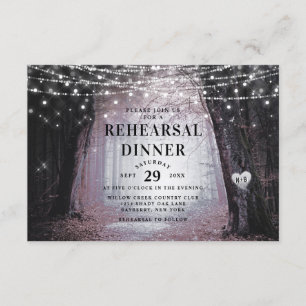 Evermore Enchanted Forest Wedding Rehearsal Dinner Invitation
