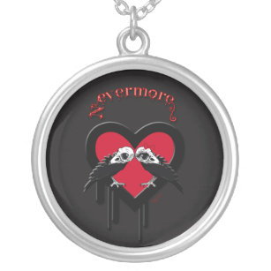 Evermore (Red) Silver Plated Necklace