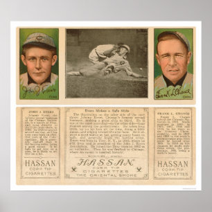 Evers Chance Baseball 1912 Poster