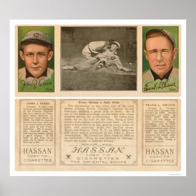 Evers Chance Baseball 1912 Poster (Front)