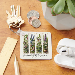 Everthing beautiful in His time botanical Keychain